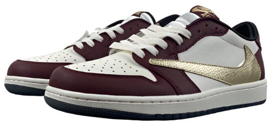 Jordan 1 Travis Scott White/Wine/Gold