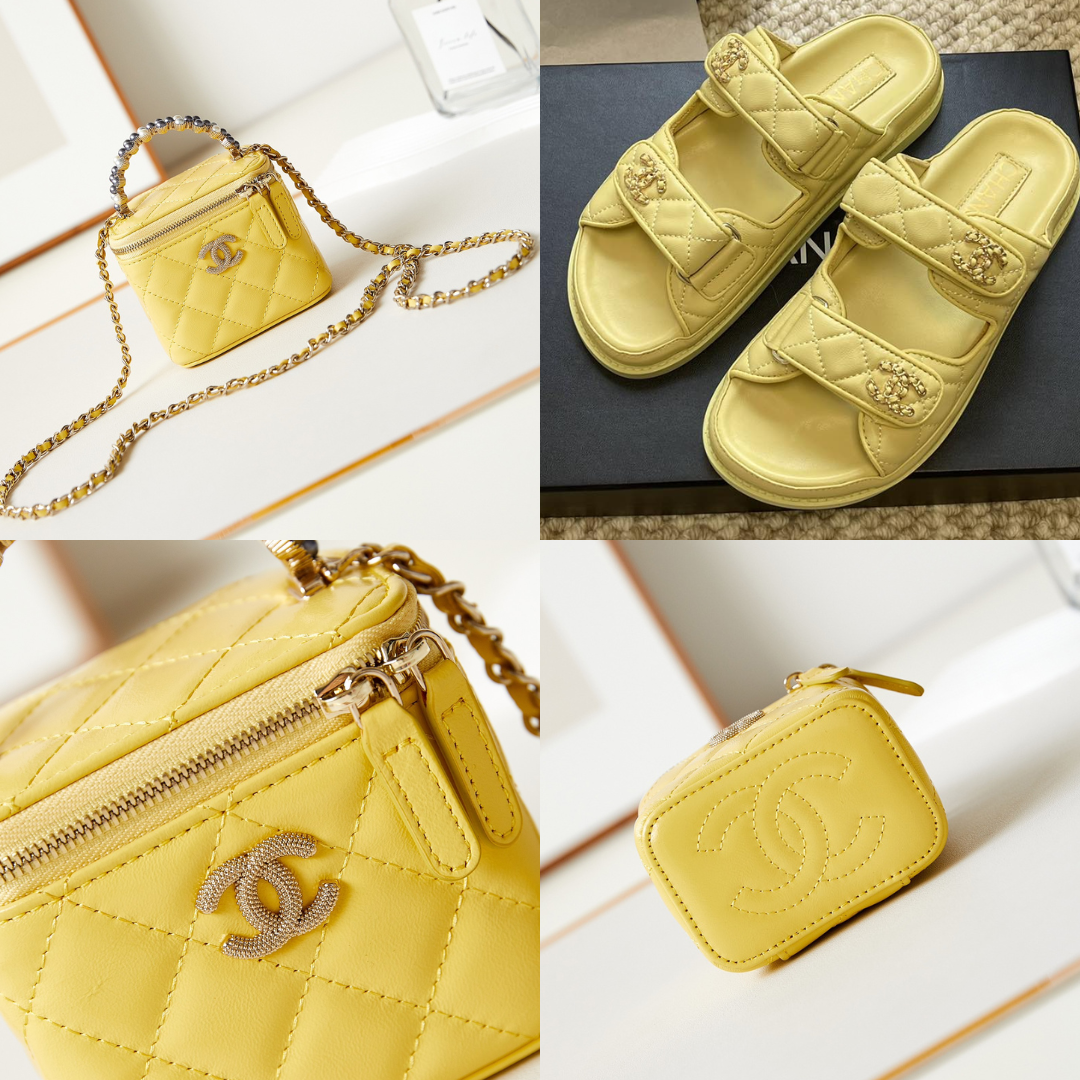 Yellow Handbag and Sandal Set